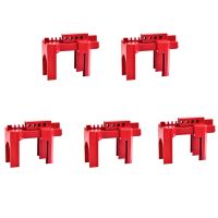 5X Ball Valve Locking, Adjustable Ball Valve Locking Device, Small, for 1/2Inch-2-1/2Inch Outer Pipe Diameter, Red