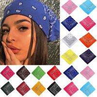 【YF】 Trendy Cotton Print Hip Hop Headscarf Outdoor Riding Camping Cycling Headband Wrist Cuff Scarf Headwear Hijabs Hair Accessories