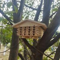 ไม้ Bee Hive Handmade Wood และ Bamboo Bees Bee Ho Kit สำหรับของขวัญกลางแจ้งสำหรับชาวสวน