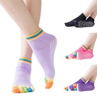 【YD】 Toe Socks Grips Pilates Toeless Cotton Non-Slip Ladies Breathable