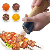 Wooden Salt and Pepper Mill Solid Wood Pepper Mills With Adjustable Ceramic Rotor Handheld Seasoning Grinder Kitchen BBQ Tools