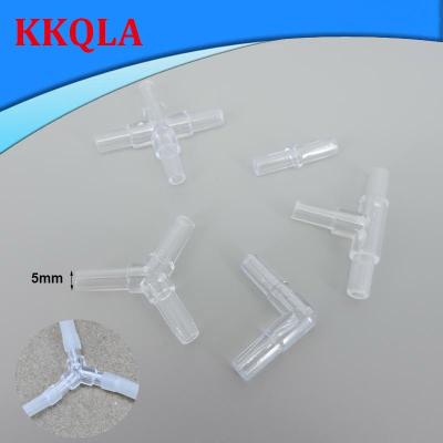 QKKQLA Shop 10x 5mm Transparent Aquarium Fish Tank Water Pipe Fittings Air Pump tube Hose Splitters Elbow Tee Acrylic Connector