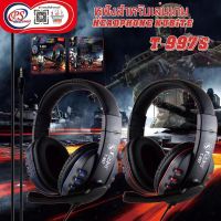 หูฟังเล่นเกม รุ่น997s แจ็คเดียว 3.5mm ใช้เสียบเครื่องคอม,โน้ตบุ๊ครุ่นใหม่หรือมือถือที่มี 1 รู ไมค์และหูฟังใช้ร่วมกัน แยกเสียงซ้ายขวาได้