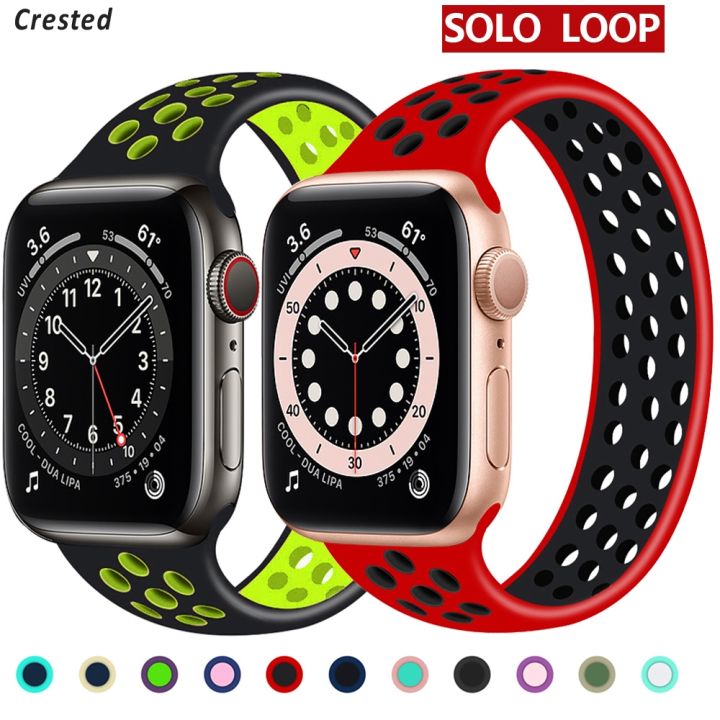 Sports Band for Apple Watch Ultra 2 49mm Series 9 8 7 45mm Silicone Men  Rubber Strap for iwatch 9 8 6 5 4 SE 44mm 42mm Bracelet - AliExpress