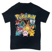 Kids T-Shirt cartoon Pokémon（Eevee Mewtwo Gengar Squirtle Charmander Bulbasaur Jigglypuff  and Pikachu） graphic Tops Boys Girls Distro Age 1 2 3 4 5 6 7 8 9 10 11 12 Years