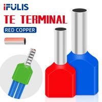 【hot】☾♙  TE0508 TE1508 TE2508 Tubular Crimp Terminal Electrical Wire Insulated Terminator Block Cord End Crimping Terminals