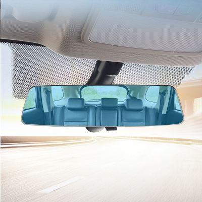 280mm 2.5HD Borderless Car Rearview Mirror Automotive Interior Rear View Mirrors Panoramic Clip-on Wide Angle Blue Mirror