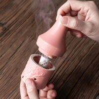 【CW】 Moxibustion Jar Warm Facial Massage Face Scraping Cup Acupuncture Meridians Stretch