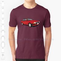 Red Ford Escort Mk3 Funny T Shirt For Escort Escort Mk3 80S European Cars Car Illustration Automobile British