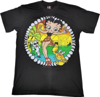 เสื้อยืดการ์ตูน เบ็ตตี้ บู๊พ (Betty Boop) สไตล์วินเทจ ผ้าฝอก (M/L/XL)