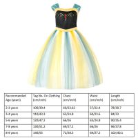 （Ready stock）Kame Raya 2022 Dress Baby Girl Birthday Princess Dress Frozen Dress100-140CM (2-9Y) include accessories cotton Anna princess dress princess dress frozen dress dress with accessories crown magic wand girl dress Halloween H069