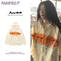 Margot Fashion Mเสื้อฮู้ด เสื้อแขนยาวอบอุ่น หลวมและสบาย ๆ สไตล์ขี้เกียจย้อนยุคอเมริกัน 2023NEW WWY2390VU7 37Z230913