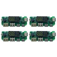 LED Dual USB 5V 2.4A Micro Type-C USB Mobile 18650โมดูลการชาร์จ Charger Board 4Pcs