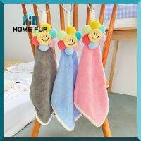 Home Fur ผ้าเช็ดมือ แบบแขวน หัวดอกมุราคามิ หนานุ่ม ผ้าเช็ดทำความสะอาด