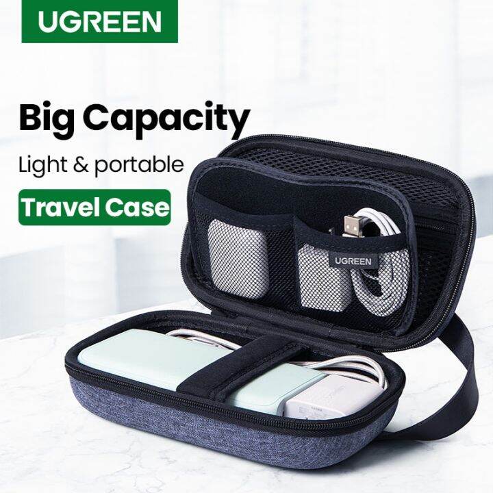 UGREEN Travel Case Gadget Bag Portable Small Electronics Accessories Bag Hard Case Cable Bag