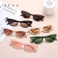 2022 New Vintage Cat Eye Sunglasses Small Frame Retro Sunglasses UV400 Protection Eyewear Fashion Trendy Streetwear Eyewear