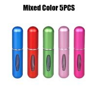 【YP】 5Pcs 5ml Refillable Perfume Bottle with Spray Atomizer Color