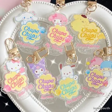 10pcs Kawaii Sanrio Anime Hello Kitty Kuromi Cute My Melody Cinnamoroll Glitter Ice Clear Jewelry Accessories Toy for Girls - Pom Pom Purin