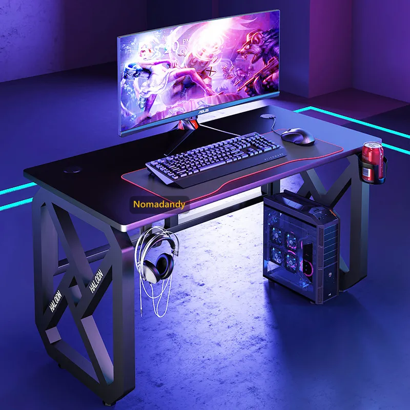 E-Sports Pc Gaming Desk Home-Use Pc Rack Table Caféteria Gaming Desk And  Chair Set All-In-One Table | Lazada