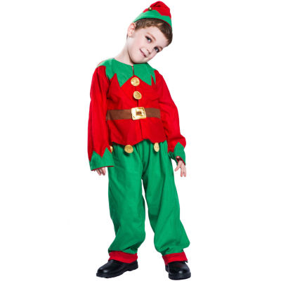 [COD] ระเบิดเสื้อผ้าฮาโลวีนเด็กคริสต์มาสเอลฟ์เสื้อผ้าแม่ลูกเทศกาลชายหญิงชุดคริสต์มาสสีเขียว