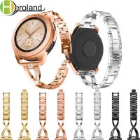 ▬♝◇ 20MM wristband For Samsung Galaxy Watch 42mm / gear S2/ Galaxy active2 Band Replacement steel Crystal strap For Amazfit GTR 42mm
