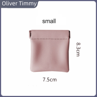 [Oliver Timmy] ถุงจัดระเบียบเครื่องประดับหูฟังกุญแจเหรียญปิดหนังกระเป๋าเก็บลิปสติกอัตโนมัติ