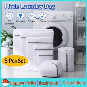 5pcs Mesh Laundry Bags Zipped Wash Bag Underwear Bra Lingerie