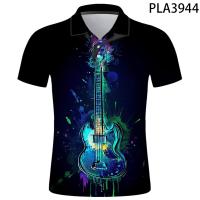 3D Printed Summer Hombre Camisas De Polo Harajuku Tops Men Casual Fashion Short Sleeve Guitar Streetwear Polo Shirt Cool Ropa