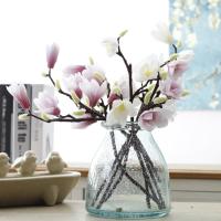 【LZ】❄  3D Silk Magnolia Branch para decoração de casamento flores artificiais flor falsa decoração de casa acessório de festa alta qualidade