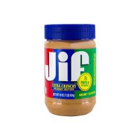 JIF Crunchy Peanut Butter 454 g. จิฟ เนยถั่วบดหยาบ 454 กรัม