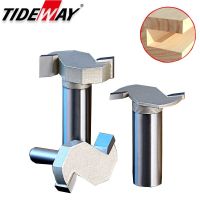 Tideway 1pc 1/2－Shank T Type Woodworking Router Bits เครื่องตัดมิลลิ่ง Slotting เกรดมืออาชีพสําหรับไม้ CNC Milling Tool