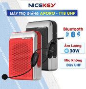 Máy Trợ Giảng APORO T18, Mic Sóng UHF,Mic Sóng 2.4G, Bluetooth