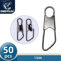 ✠ DNDYUJU 50pcs Carbon Steel Fishing Connector Fishing Lure Snap Fishing Bearing Rolling Swivel Pin Tackle Fishing Hook Tools