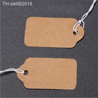 ✧۞ 100pcs/bag Blank Price Tags With Strings Necklace Ring Bracelet Kraft Paper Price Labels Tags Display Jewelry Making Findings