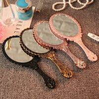 [COD] retro handle makeup mirror portable lace hand-held