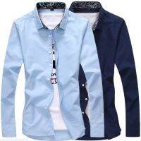 Mens Long Sleeve Shirt Casual Polo Shirts Shirt Man Smart Neat Clothing