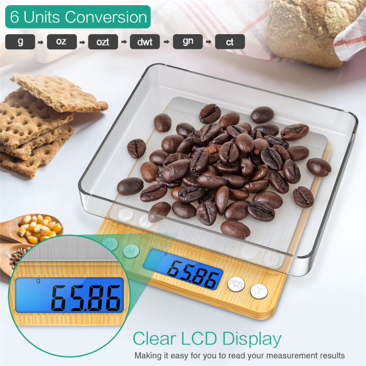 lucky-digital-kitchen-scale-500g-0-01g-mini-pocket-jewelry-scale-cooking-food-scale-back-lit-lcd-display-2-trays-6-units-auto-off-tare-pcs-stainless-steel