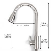 Brushed Nickel Kitchen Faucet Faucet Single Hole Pull Out Spout Kitchen Sink Mixer Tap Stream Sprayer Hot and Cold Water Faucet
