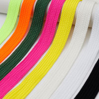 Weiou Laces 1 คู่กว้างแบน Single-Layer โพลีเอสเตอร์ Shoelaces 2 ซม.8 สีแฟชั่น Aglets รองเท้าผ้าใบลำลองผู้หญิง Hoodie สายไฟ-fgludnfmsf