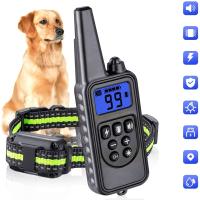 ZZOOI 800m LCD Dog Training Collar with Remote Control Pet Bark Stopper Dog Waterproof Electric Training Collars With Beep Shock