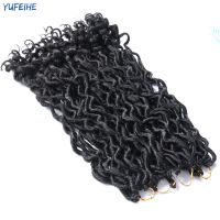 Synthetic Crochet Hair Faux Locs Braids Fake Hair Ombre Hair Extensions Black Blonde Short Curly Hair 12 14 Inch for Afro Women