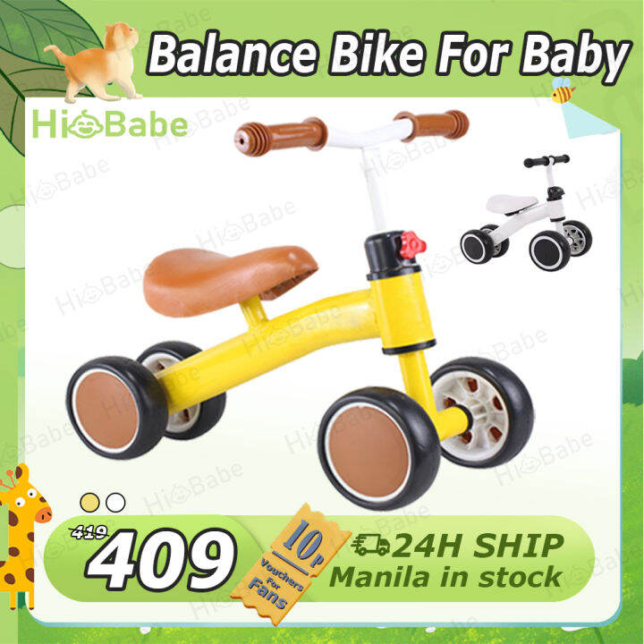 Hi Babe Bike for Kids Baby Balance Bike 4 wheels Super Lightweight Push