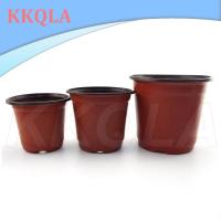 QKKQLA 50pcs Plastic Pot Garden Planter Nursery Plant Grow Pots Cup for Flower Gardening Tools Home Tray Box Grow Pots Wholesale