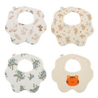 【DT】hot！ Baby Feeding Bibs 6 Layers Cotton Infants Print Crepe Saliva Newborn Toddler Soft Burp Kid Bib New