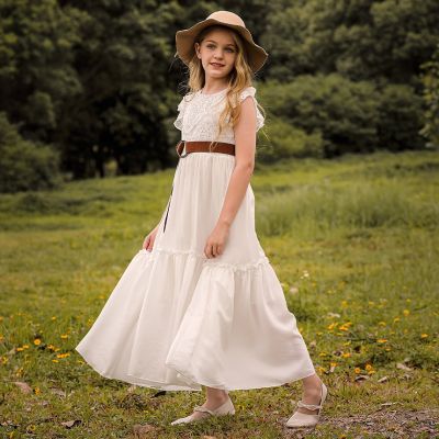 Summer Girls Lace Dresses Kids Flower Girl Wedding Princess Party Dress Vestidos Costume Children Clothing For 4-14Years