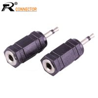 10pcs Nickle Plated Jack 2.5mm mono plug to 3.5mm Jack mono connector audio/video adapter