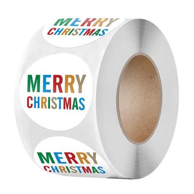 Merry Christmas Adhesive Labels 500 Pieces Gift Bag Seal Stickers Roll Holiday Stickers Roll for Children Teens Lovely Festival Seals for Package Snack Bags fabulous