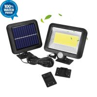 PIR Motion Sensor Outdoor Street Light Solar Panel Power 30W 600LM COB 120/100 LED Waterproof Sunlight Wall Garden Solar Lamps