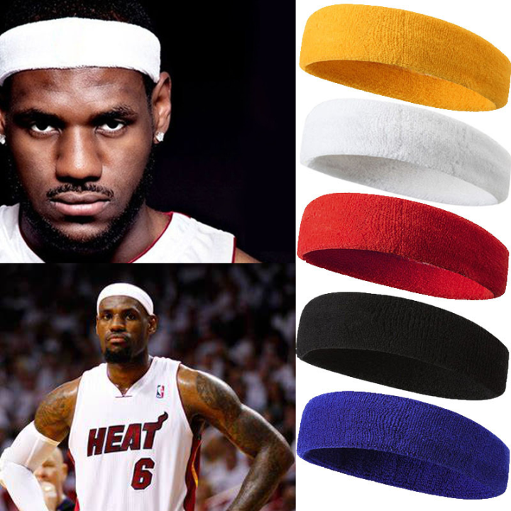 ที่คาดผมสไตล์เดียวกัน NBA Jamesสีทึบกีฬาแถบคาดศีรษะแถบคาดศีรษะ