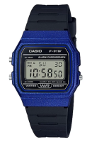 Casio Standard Digital นาฬิกาข้อมือผู้ชาย สายเรซิ่น รุ่น F-91,F-91WM,F-91WM-2A - สีน้ำเงินสายสีดำ